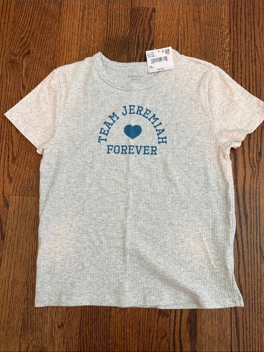 Kids 'Team Jeremiah Forever' Heather Gray Graphic Tee